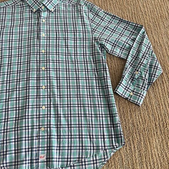 Vineyard Vines Blue Plaid Button Down Murray Shirt - Picture 3 of 8